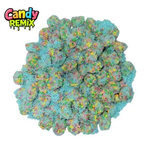Candy Remix Extreme Sour Rainbow Crunch Clusters Snack, 4oz Gel Sweet Sour Hard Candy with Multiple Bold Fruit Flavors - Viral Small Batch Treat, Storable at Room Temp