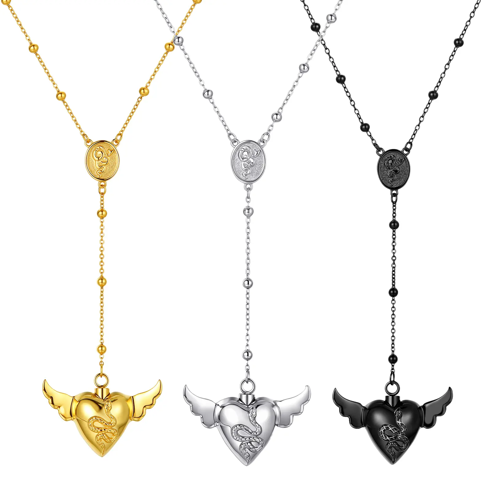 OIDEA Openable Memorial Keepsake Necklace: Y-Shaped Stainless Steel Openable Heart Pendant with Spoon Jewelry for Remembering Loved Ones and Long-Distance Relationships summerwins,summerwins