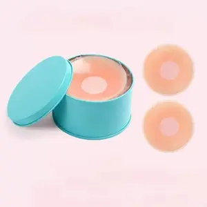 8 Pcs Reusable Silicone Nipple Covers, Invisible Self-Adhesive Breast Pad, No Strap Bra Accessories for Women, Comfortable & Durable