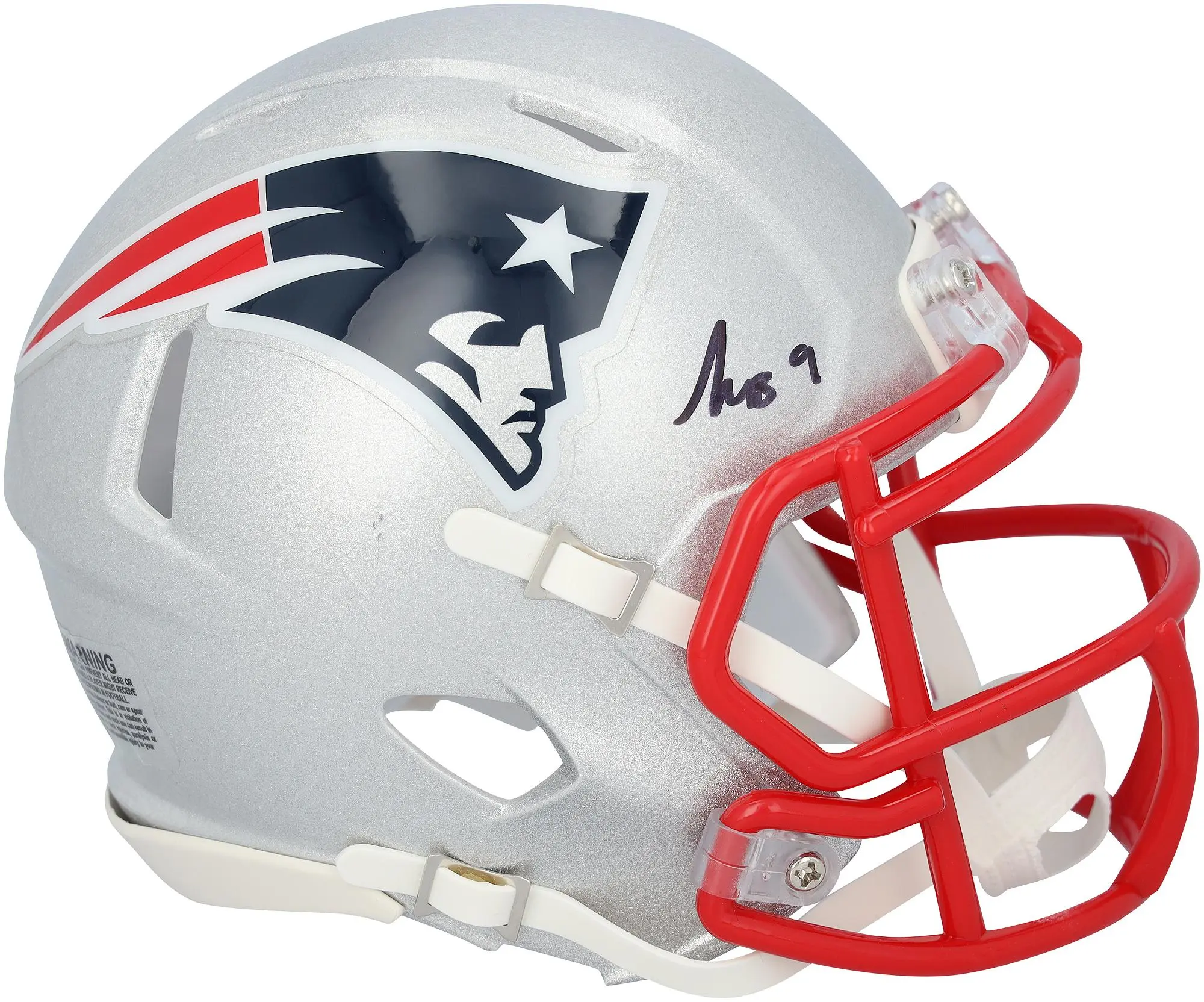 Kayshon Boutte New England Patriots Autographed Riddell Speed Mini Helmet - Fanatics Authentic Certified