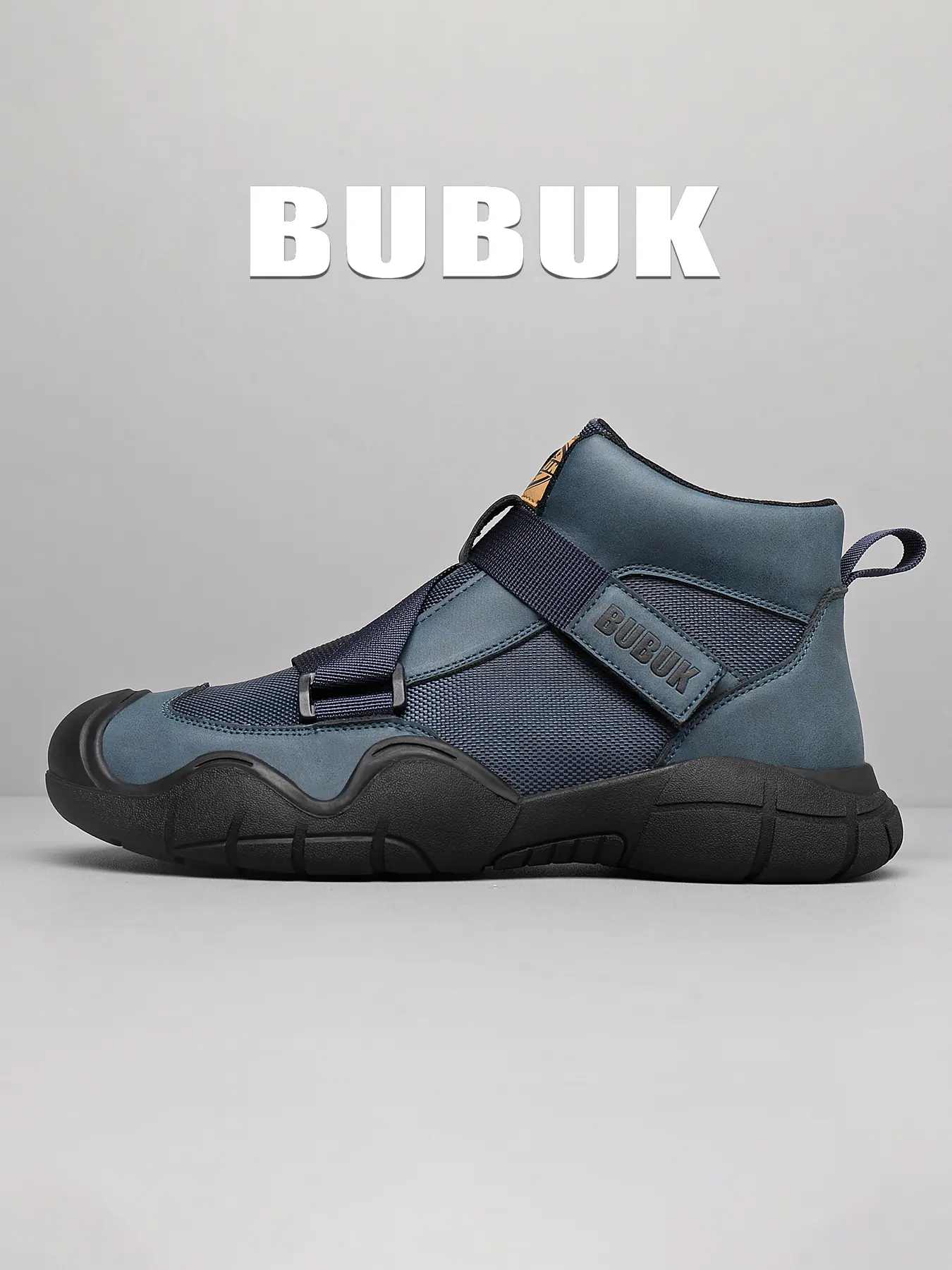 BUBUK Men's Business Casual Shoes Fall Winter Durable Outdoor Hiking Sports Sneakers Youth Basketball Fashion Short Boots