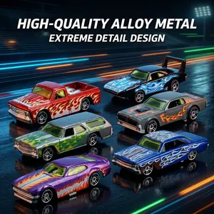 1:64 Scale Vintage Racing Car Alloy Model, Detailed Diecast Collectible Vehicle, Perfect Gift for Kids' Birthdays and Holidays