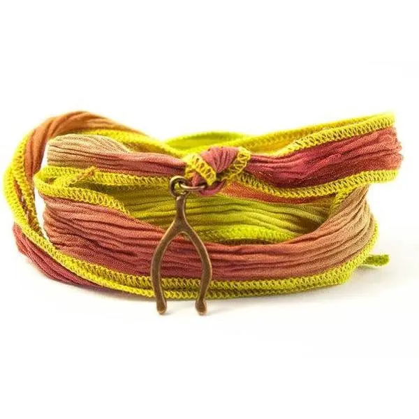 Wishbone Jewelry, Silk Wrap Bracelet