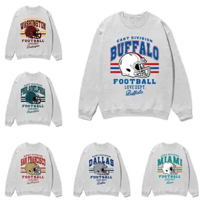 Vintage 90s All Team Football Sport Grey Sweatshirt, Vintage Cowboy Game Day Shirt, Unisex Football Fan Gift Sweater, Team Unisex Shirt Gift Football Fan, Detroit, Kansas, Philadephia, Buffalo, Houston, Washington