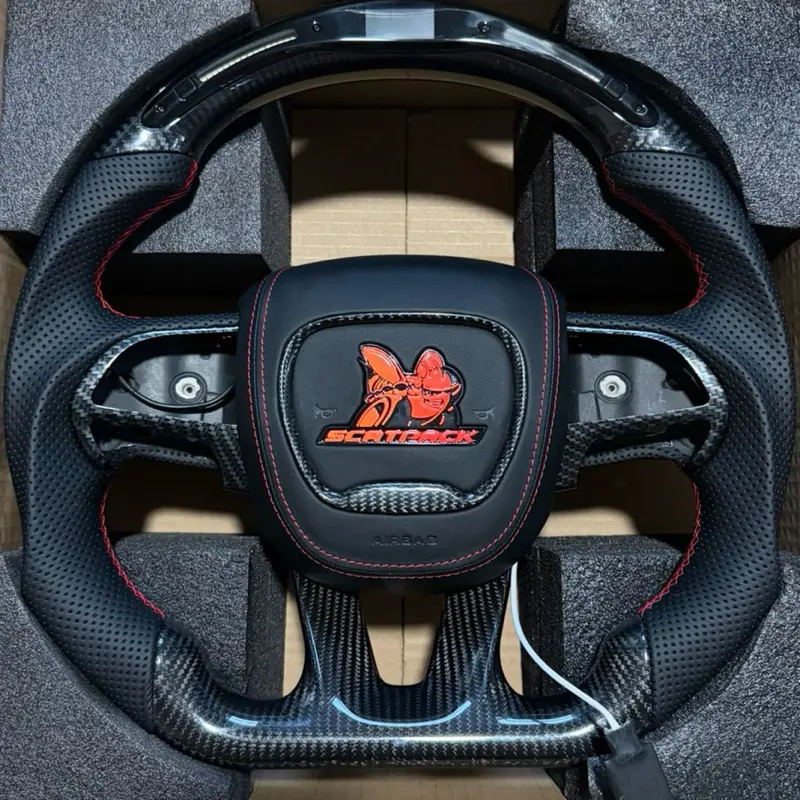 Dodge Charger/Challenger/Durango LED Carbon Fiber Steering Wheel Bundle (2014-2026)