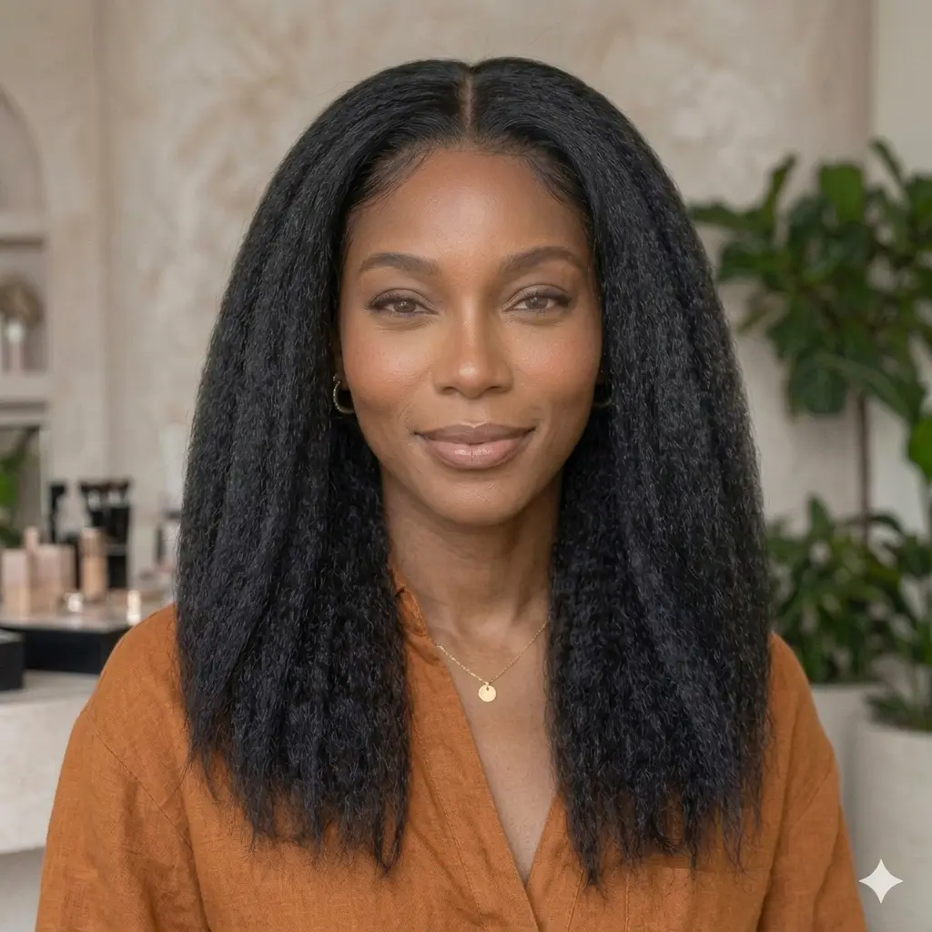 Ronashow 13X4  Lace Front Wig Kinky Straight 100% Pure Natural Human Hair Lace Front Wig Pre Plucked 180% Density Short Straight wig for beginners  glueless wig install affordable human hair natural looking wig For Beginners WIG