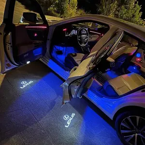 2Pcs Led Car Door logo Welcome Light Car Door Lights Auto Emblem Projector Decoration Accessories For Lexus F-SPORT ES RX NX LS UX LM LX GX LC RZ IS CT GS RC HS SC TX LBX IS300 RX350 LS500 LX600 NX260 CT200
