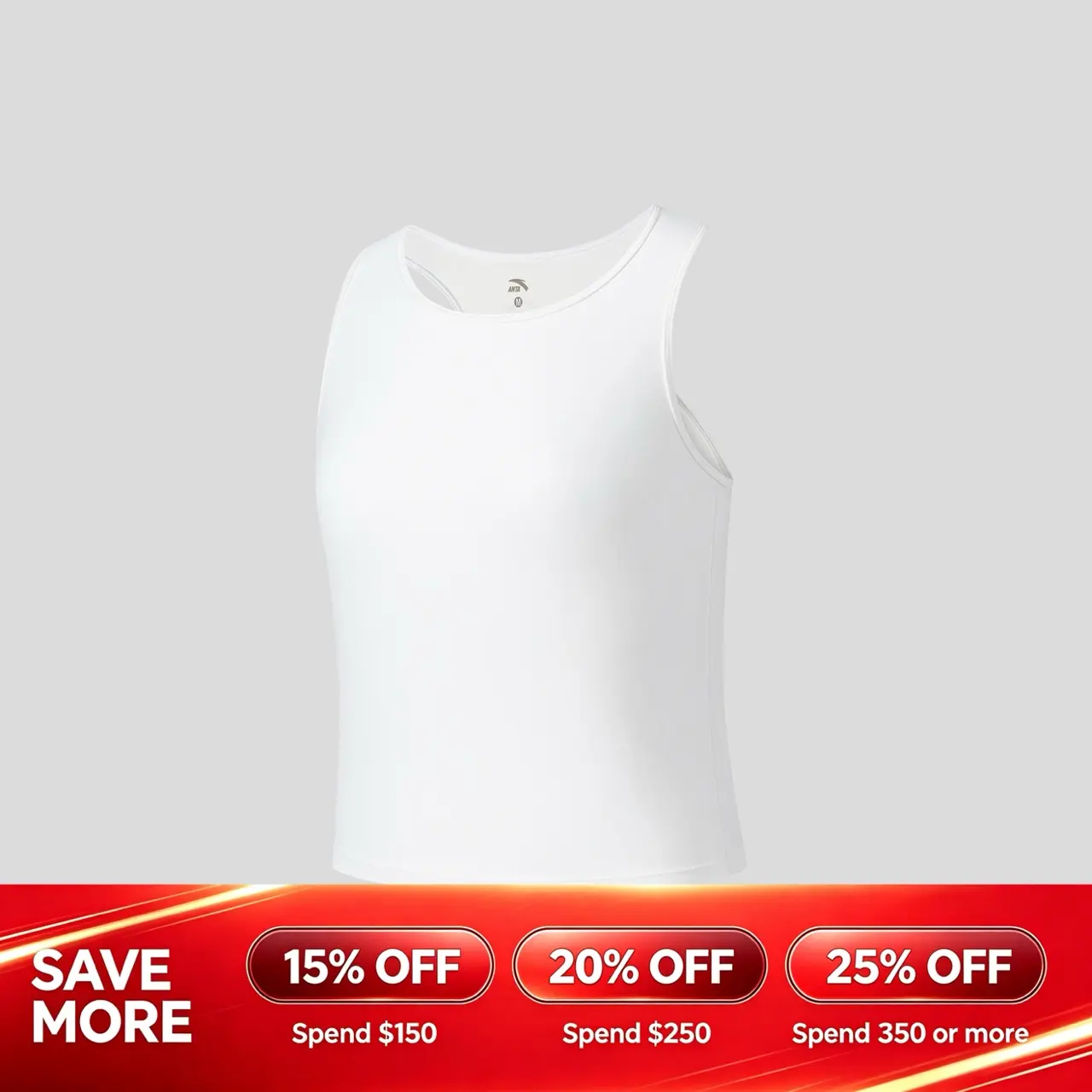 ANTA WOMEN Run Knit Tank – 4-Way Stretch Workout Top | Curve-Hugging & Durable | Gym, Running, Training