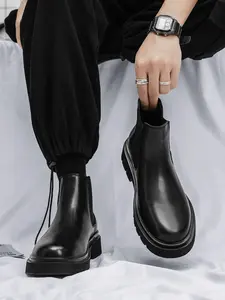 Unisex Thick Sole Chelsea Boots, Short Tube Boots Shoes, Stylish All-Season Footwear, Comfortable and Durable Design