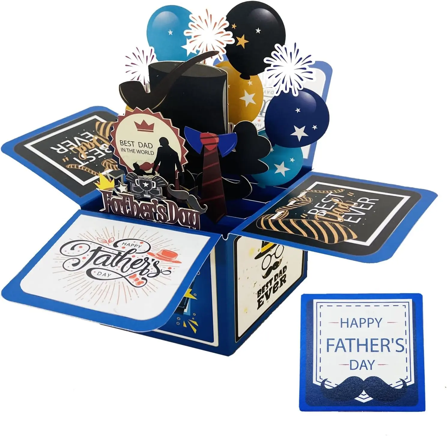 Fathers Day Pop Up Card Fathers Day Card 3D Pop Up Greeting Card Happy Fathers Day Card from Daughter Son Kids for Dad Daddy Father Men Gifts for Husband from Wife