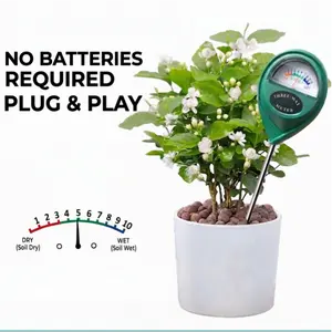 Soil Moisture Meter, Soil Moisture Monitor for House Plants, Soil Hygrometer Moisture Sensor for Indoor & Outdoor, Garden, Farm, Lawn Plant Care, No Battery Needed