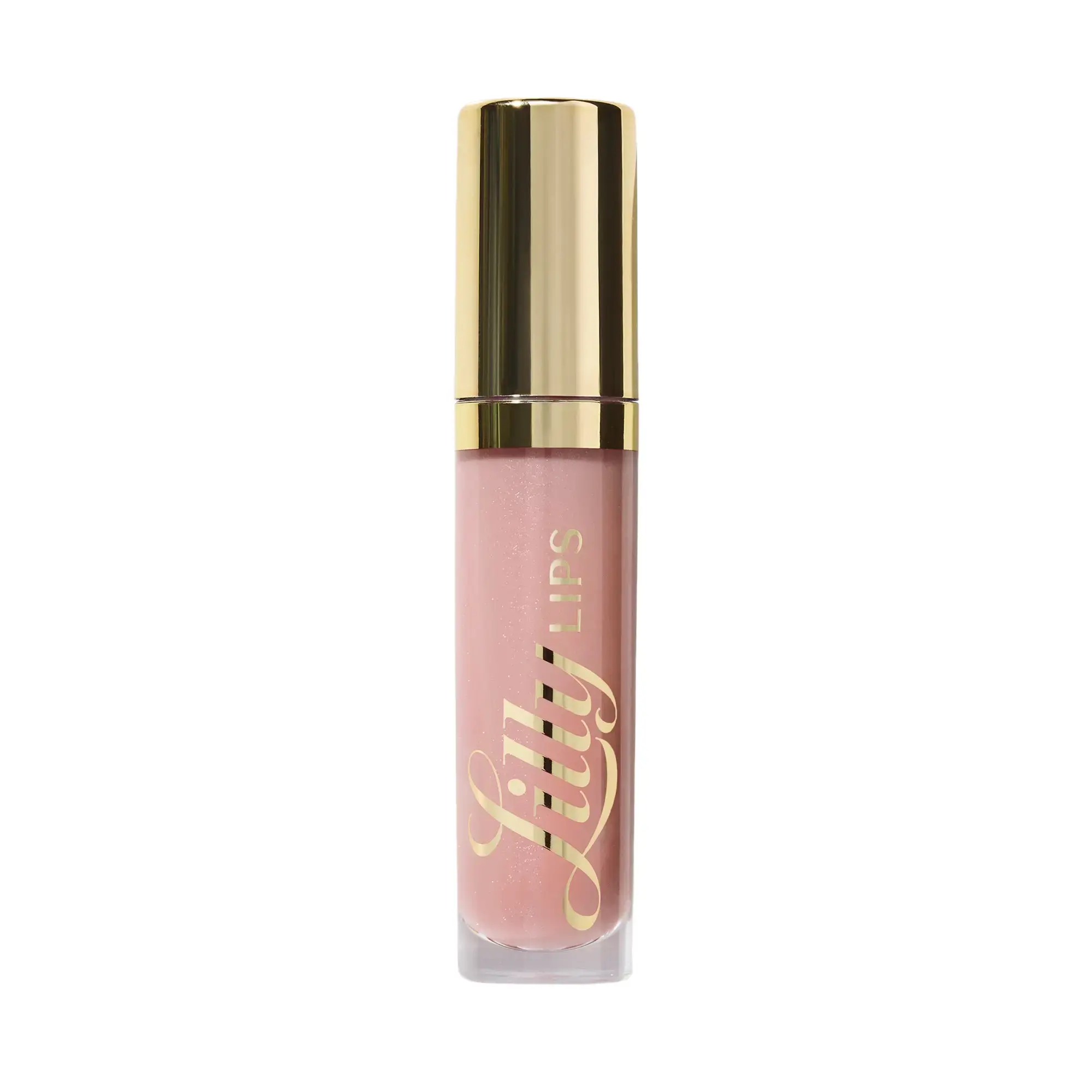 Lilly Lashes Blush Buzz Sheer Vibrating Lip Gloss - Lightweight, Glossy, Oil-Infused Soft Pink Makeup Cosmetic
