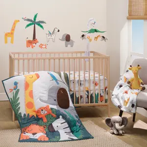 Bedtime Originals Lollipop Jungle 3-Piece Baby Nursery Crib Bedding Set