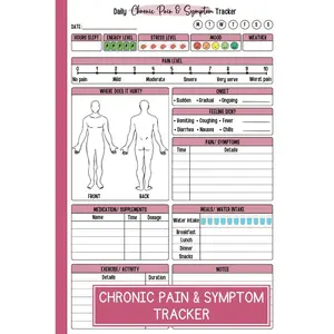 Chronic Pain & Symptom Tracker Journal: A 100-Day Guided Diary with Detailed Pain Assessment, Mood, and Medication Log for Long-term Illness Management Paperback – November 17, 2023