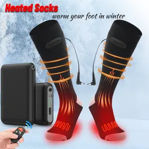 Heated Socks for Men Women 5000mAh Rechargeable Washable Electric Socks with 3 Heating Levels for Hunting Camping Hiking Skiing Walking Fishing Cycling Outdoor Work