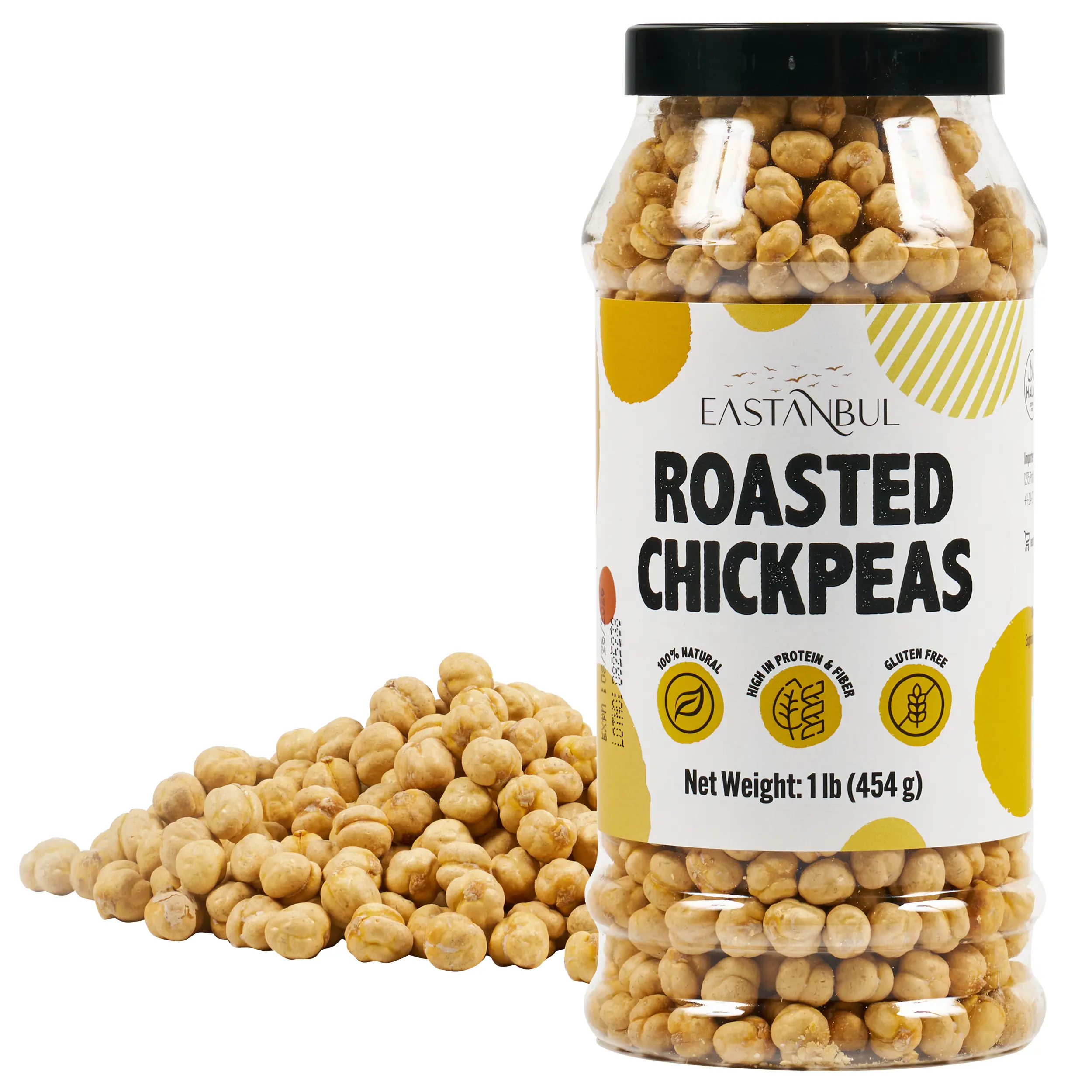 Eastanbul Roasted Chickpeas, 1lb High Quality Chickpea Snacks, Lightly Salted Nut Traditional