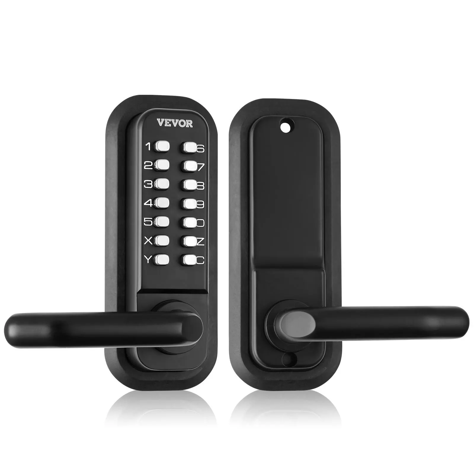 【DealsForYouDays】VEVOR Mechanical Keyless Entry Door Lock 14 Digit KeypadEmbedded Outdoor Gate Door Locks Set with Keypad and HandleWater-proof Zinc AlloyEasy to Installfor GardenGarageYardStorage Shed, Door Hardware, Door Security Lock
