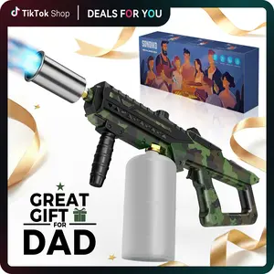 【FathersDayGift】SonDiiko Powerful Kitchen Camouflage Propane Torch Gun, Culinary Torch Campfire Starter, Adjustable Weed Torch Burner for Searing Steak, BBQ, Welding (Propane Tank Not Included)