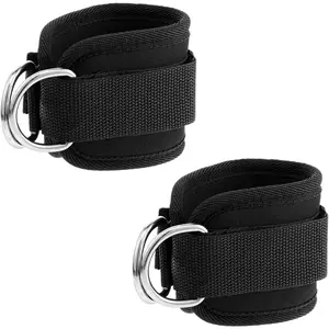 2 count Wrist Cuffs Lifting Straps with D Rings, Weight Lifting Straps Wrist Strap for Weightlifting Adjustable Gym Weightlifting Strap for  Machines Strength  Bodybuilding Deadlifting