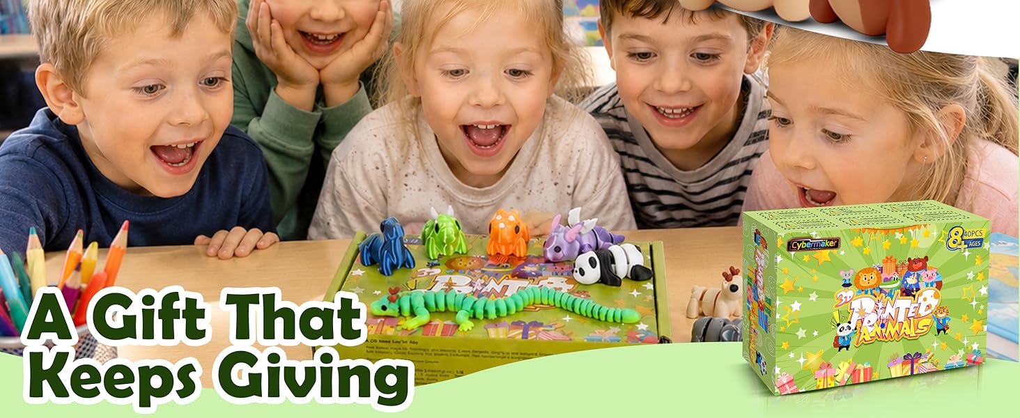 40PCS Mini 3D Printed Cute Animal Figures Set - Articulated Fidget Toys, Sensory Products, Whimsical Mini Gifts for Party Favors, Classroom Prizes, Cute Figures, Cool Gifts For Kids