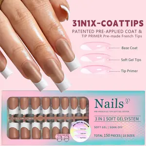High-end pure pink coated stick-on fake nails, luxurious European and American style glossy fake nails, high-end daily salon-finished nail tips, long-lasting, suitable for parties, dates, and casual wear