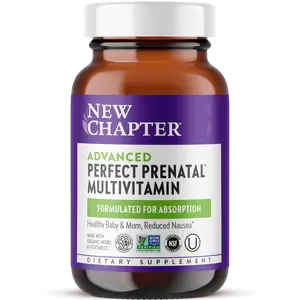 New Chapter Advanced Perfect Prenatal | Prenatal Vitamins for Healthy Baby & Mom - Folate (Methylfolate) + Ginger Eases Morning Sickness - 96ct