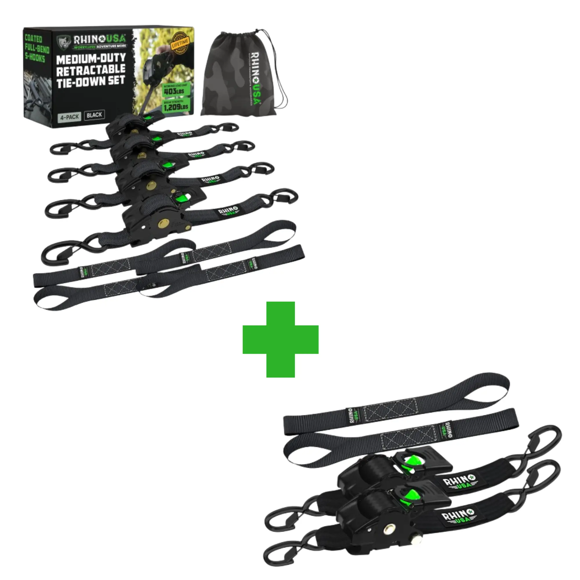 1” BLK 4pc + 2” BLK 2pc