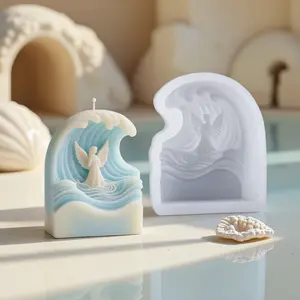 Sea Wave Angel Silicone Mold| DIY Scented Candle, Plaster Sculpture, Resin Art & Cake Decor Crafting