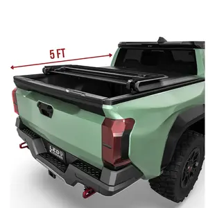 [Fits 2024-2026 Toyota Tacoma] 5 Ft Bed, Soft Tri-Fold Truck Bed Cover