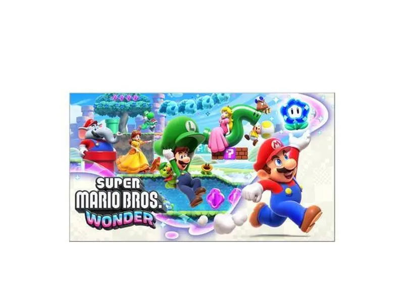 Super Mario Bros. Wonder Digital Game - Nintendo Switch Digital Code, 3-Player Local Play, Elephant Fruit, Pipe-Life Surprises, Wonder Flower Perks, 3Player Local Play