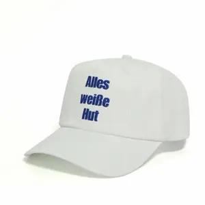 EIFERT Alles weiße Hut - Unstructured 5-Panel Cap in 100% Cotton Twill with Adjustable Snap-Back Closure and Full Stitch-Lined Interior
