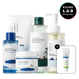 Ultimate ‘Hydration & Plump' Skin Set (Dokdo Cleansing Oil 200ml, 1025 Dokdo Cleanser 150ml, Pine Calming Cica Toner 250ml, Birch Juice Moisturizing Ampoule 50ml, Birch Juice Moisturizing Face Cream 80ml) Skincare Comfort Hydrating