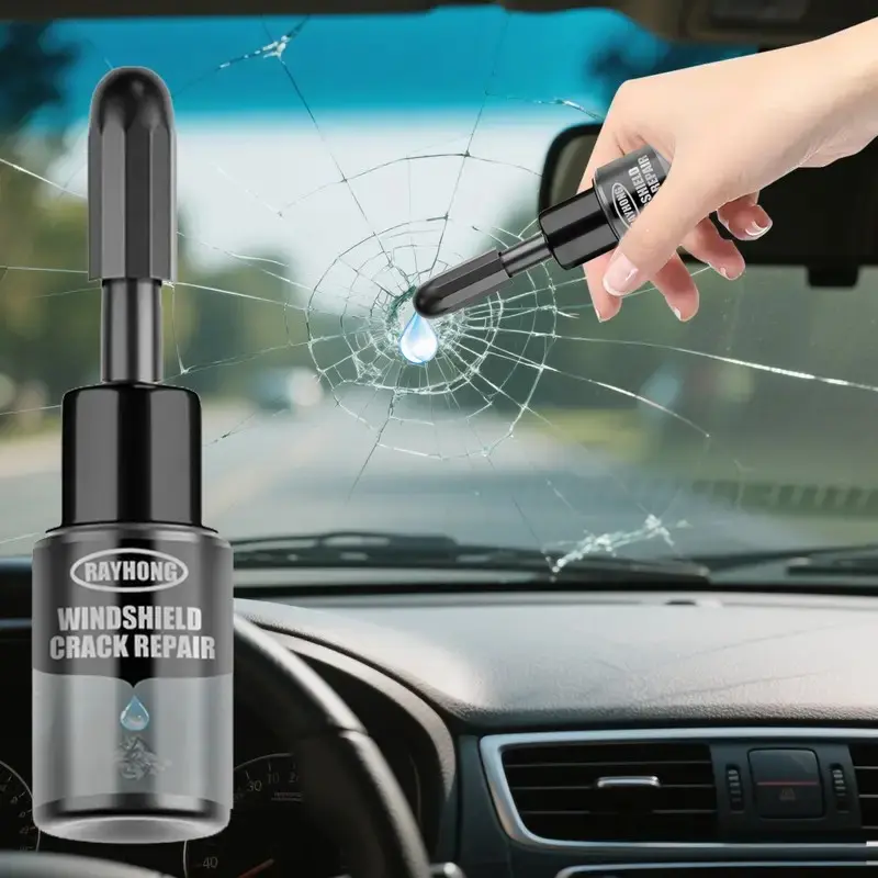 Car Windshield Crack Repair Liquid, Glass Repair Fluid, Quick-Fix Adhesive for Cracks and Chips, Professional Car Window Repair Tool Automotive Repair Kit, 1 Count