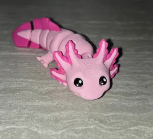 3d Printed Mini Axolotl | Articulating Figurine | Flexi