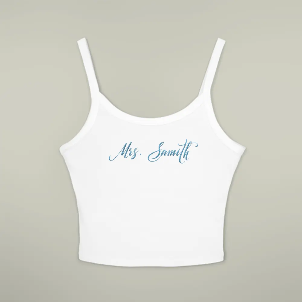 Custom Bride Crop Top Tank Top | Custom Bachelorette Tank | Personalized Bride Gift | Custom Text Tank Top