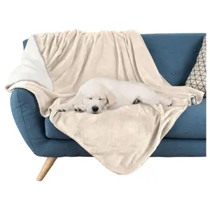 Petmaker 60x70 Reversible Sherpa Throw Pet Blanket