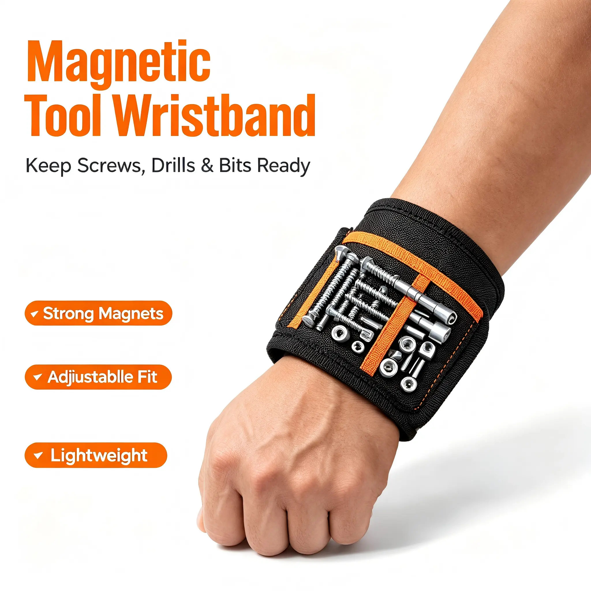 Magnetic Tool Wristband | Strong Magnetic Screw Holder