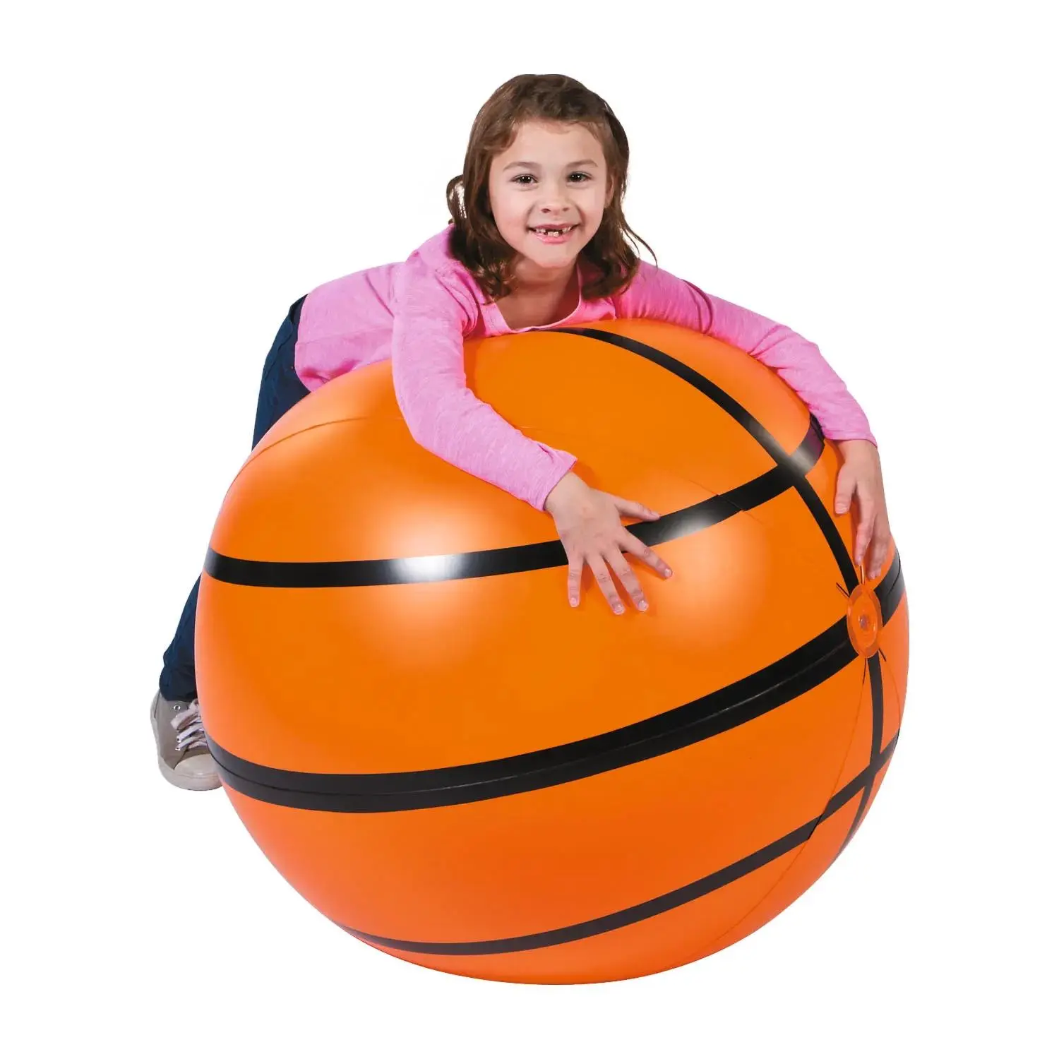 30" Inflatable Orange Extra Large Vinyl Basketball