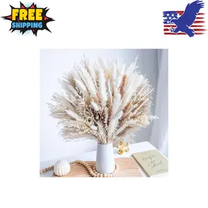 96PCS Natural Dried Pampas Grass Boho Home Decor Bouquet