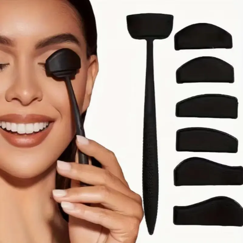 Silicone Eyeshadow Stamp Kit for Beginners, Portable Makeup Tools Set, No Power Required, Non-Scented, Easy Application Guide Included