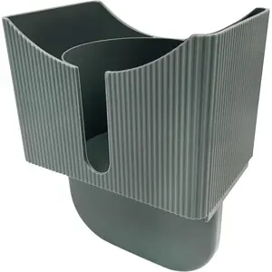 Anti-Spill Drink Holder Tray, Couch Seat Cushion Cup Beverage Holder for Cups, Mugs, Bottles, Cans (Gray)