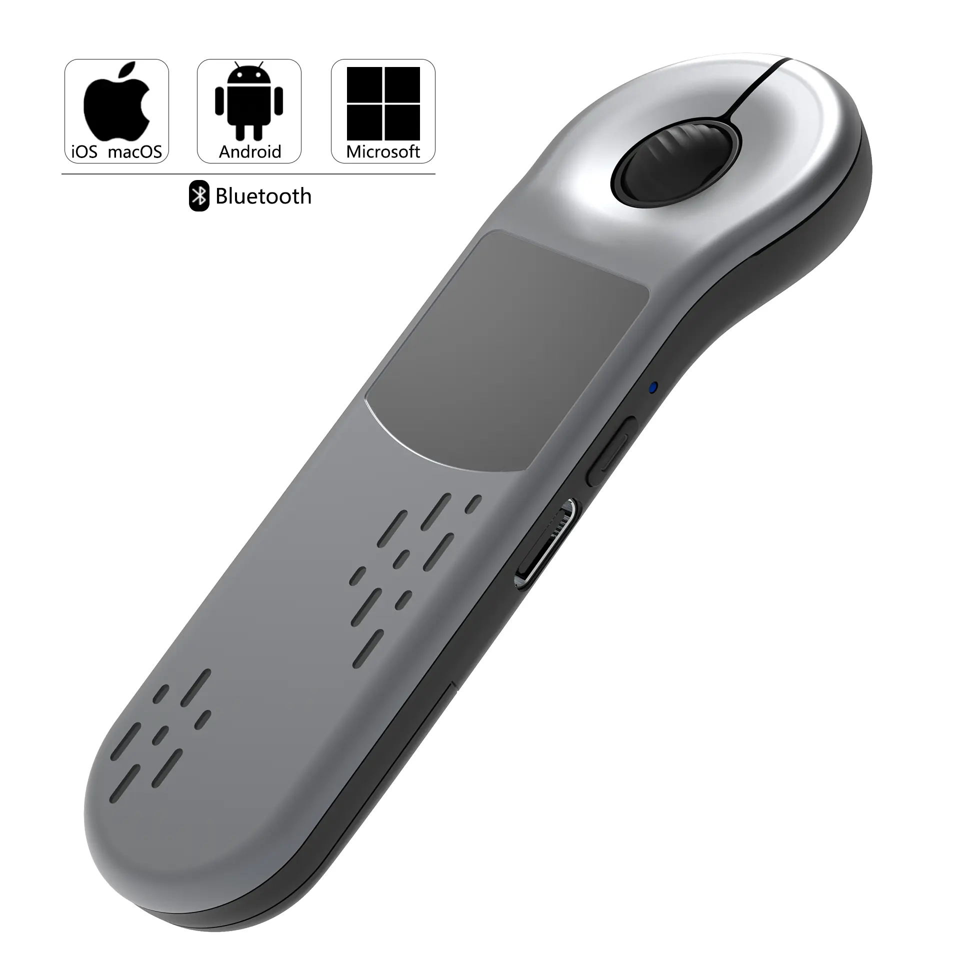 Rechargeable Bluetooth Universal Wireless Presenter Remote with Trackpad, Air Mouse Clicker, Electronics Accessory for PowerPoint Keynote PPT, PC iOS Android Kindle