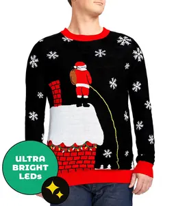 Men's Leaky Roof Light Up Ugly Christmas Sweater