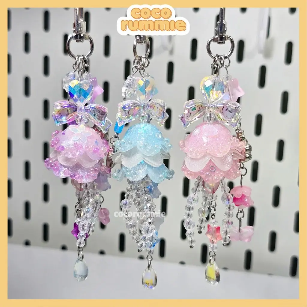 [NEW] Adorable Jellyfish Phone Strap & Keyring – Perfect for Bags, Collect Books & Toppers