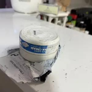 White Shoe Cleaner Cream (Multipurpose) – No-Wash Solid Cleaner with Sponge, Stain-Removing, Fits Leather, Silicone & Car Interiors