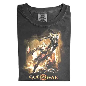 The Kratos God Of War III Comfort Color Shirts, God Of War Shirt, Game Shirt, Gift for Men, Gift for Women, Crew Neck T-shirt, Trending T-shirt