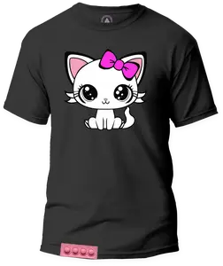 Adult/Black tee/ Pink pop it