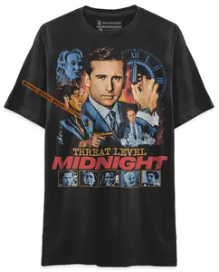 BLACK RABBIT The Office Threat Level Midnight Retro Vintage Unisex Classic T-Shirt graphic shirt unisex shirt Oversized Black