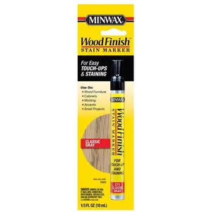 Minwax  0.33 oz Wood Stains Semi-Transparent Touch-Up & Stain Marker, Classic Gray - Pack of 6