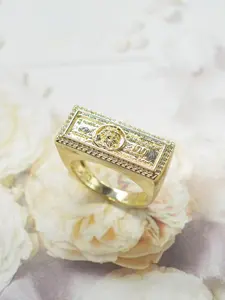 Men's Zirconia Dollar Ring, Hip-Hop Punk Style Jewelry, Daily Wear Party Accessory, Christmas Halloween Easter Gift for Him